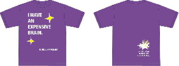 画像1: SUPER JUNKY MONKEY『I HAVE AN EXPENSIVE BRAIN.　Tシャツ／紫』 (1)